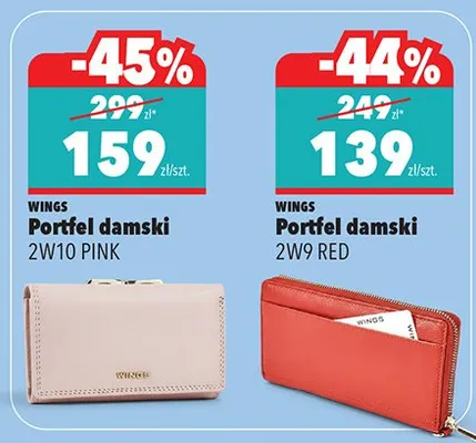 Portfel damski 2W10 PINK promocja w Biedronka