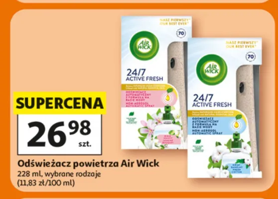 Odświeżacz powietrza Air Wick 24/7 Active Fresh Jaśminowy Kwiat promocja w Auchan