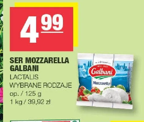 Ser Mozzarella Galbani promocja w SPAR