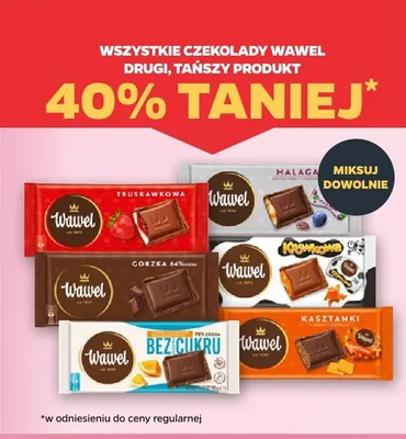 Czekolada bez cukru Wawel promocja w Netto