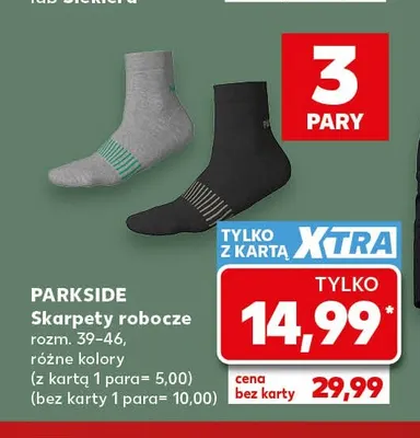 Skarpety robocze 3-pak Parkside promocja w Kaufland