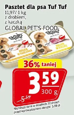 Pasztet dla psa Tuf Tuf z drobiem z kaczka promocja w Prim Market