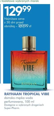 Damsko-męska woda perfumowana Rayhaan Tropical Vibe promocja w Super-Pharm
