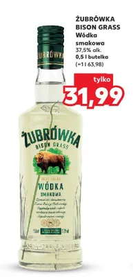 Wódka smakowa Żubrówka Bison Grass 37,5% alk. promocja w Kaufland