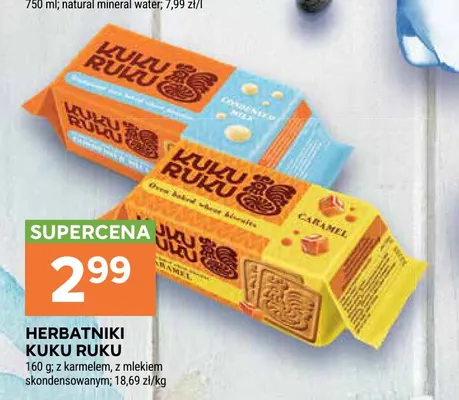 Herbatniki Kuku Ruku z mlekiem skondensowanym promocja w Stokrotka