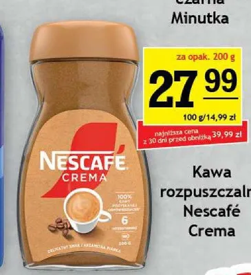 Kawa rozpuszczalna Nescafé Crema promocja w Gram Market