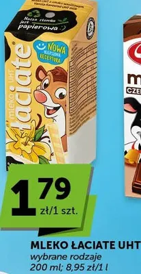 Mleko Łaciate UHT wybrane rodzaje promocja w ABC