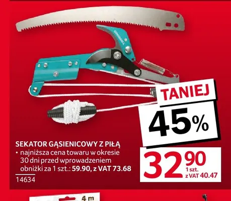 Sekator gąsienicowy z piłą promocja w Selgros