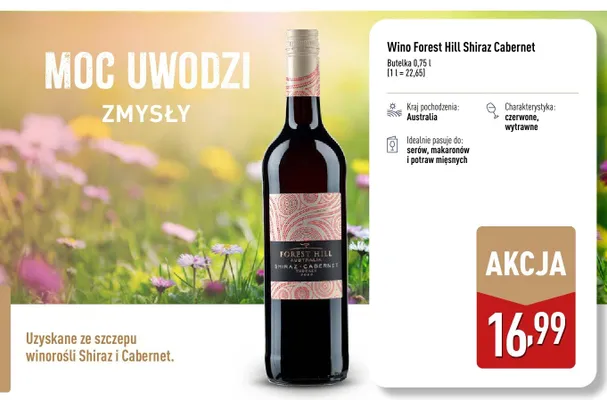 Wino Forest Hill Shiraz Cabernet promocja w Aldi