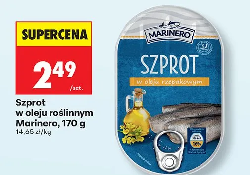 Szprot w oleju roślinnym promocja w Biedronka