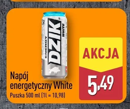 Napój energetyczny Dzik White promocja w Aldi