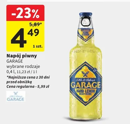 Napój piwny hard lemon beer drink wybrane rodzaje promocja w Intermarche