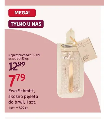 Skośna pęseta do brwi Ewa Schmitt promocja w Rossmann