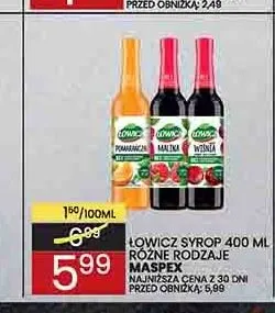 Syrop Łowicz Malina promocja w Wafelek
