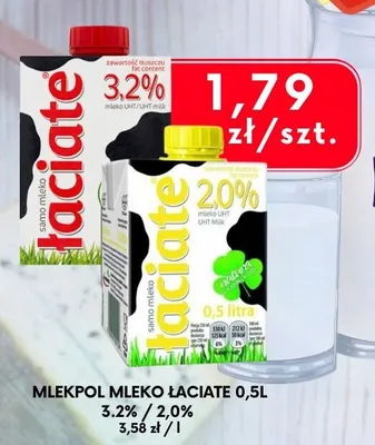 Mleko UHT Łaciate 2,0% promocja w emma MARKET