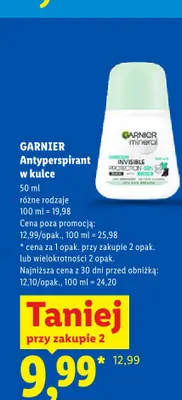 Antyperspirant w kulce Garnier Mineral Invisible Protection promocja w Lidl