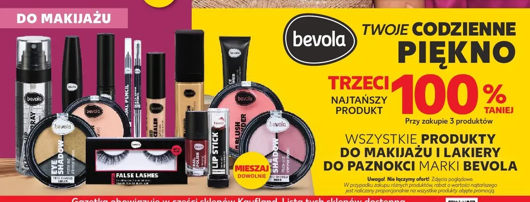 Produkty do makijażu i lakiery do paznokci Bevola promocja w Kaufland