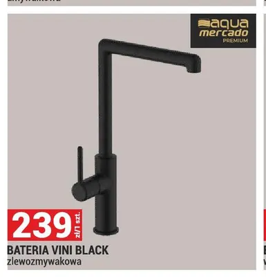 Bateria zlewozmywakowa Aqua Mercado Vini Black promocja w Merkury Market