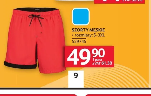Szorty sportowe męskie promocja w Selgros