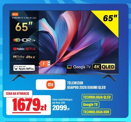 Telewizor Xiaomi 65APRO 2026 Qled 65" promocja w RTV EURO AGD