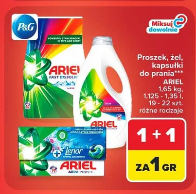 Żel do prania Ariel Fast Dissolving promocja w Carrefour