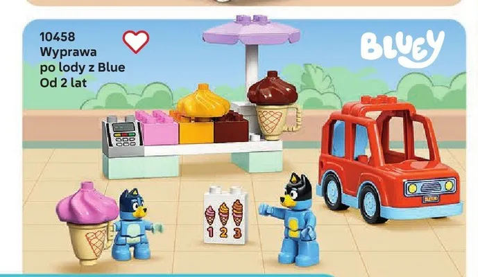 Klocki LEGO Duplo Bluey 10458 Wyprawa po lody z Blue promocja w LEGO