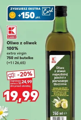 Oliwa z oliwek 100% extra virgin  promocja w Kaufland