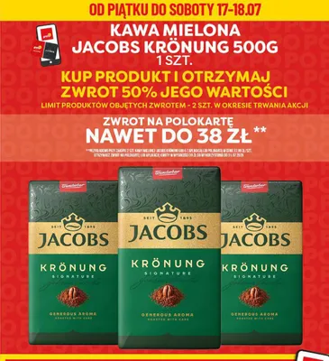 Kawa mielona Jacobs Krönung promocja w POLOmarket