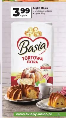 Mąka tortowa extra Basia promocja w Odido