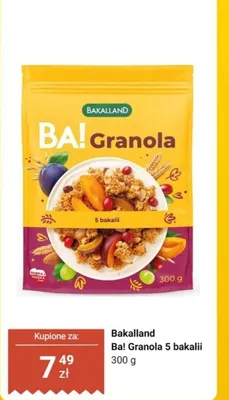 Granola Bakalland BA! 5 bakalii promocja w Dino