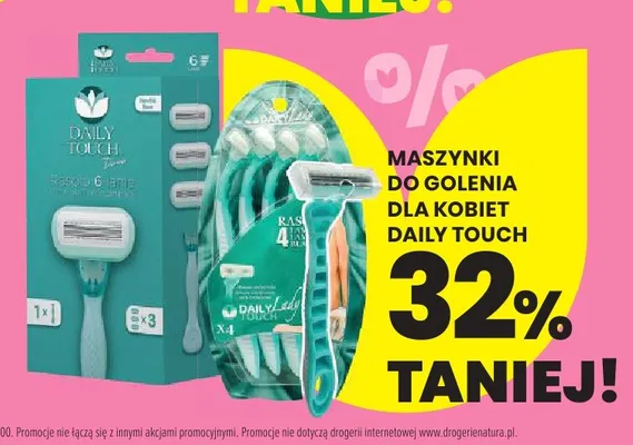 Maszynki jednorazowe do golenia dla kobiet Daily Touch Lady promocja w Drogerie Natura