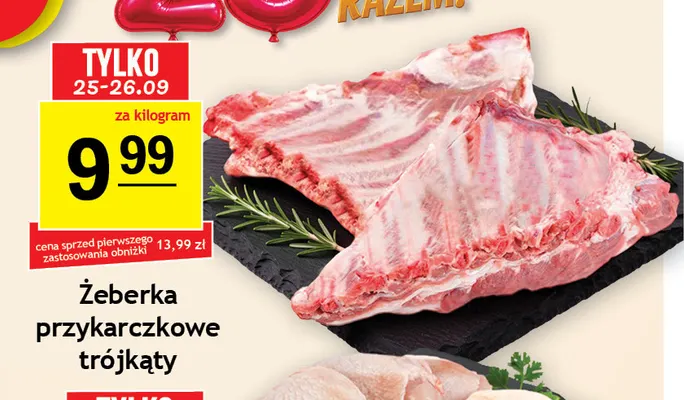 Żeberka przykarczkowe trójkąty promocja w Gram Market