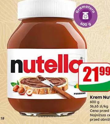 Krem Nutella promocja w Dino