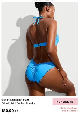 Dół od bikini Victoria's Secret Swim Ruched Cheeky promocja w Victoria's Secret