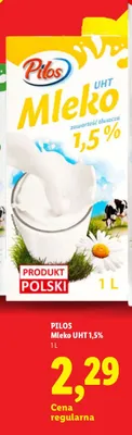 Mleko UHT Pilos 1,5% promocja w Lidl