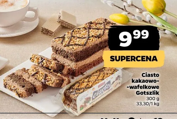Ciasto kakaowo-wafelkowe Gotszlik promocja w Netto