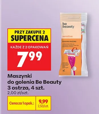 Maszynki do golenia Be Beauty 3 ostrza promocja w Biedronka
