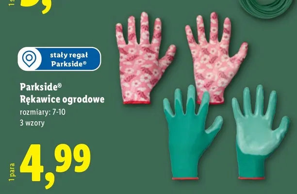 Parkside Rękawice ogrodowe rozmiary 7-10, 3 wzory promocja w Lidl