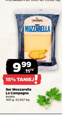 Ser mozzarella w kostce La Campagna promocja w Netto