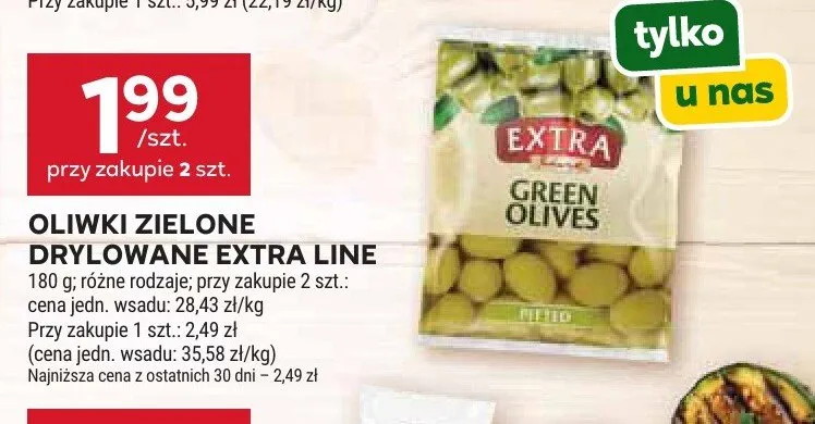Oliwki zielone drylowane Extra Line promocja w Stokrotka