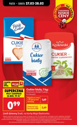 Cukier raków cukrowych promocja w Biedronka