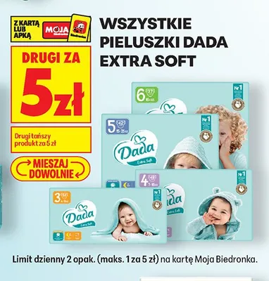 Pieluszki Dada Extra Soft promocja w Biedronka
