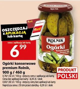 Ogórki konserwowe premium promocja w Twój Market