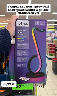 Lampka LED RGB dekoracyjna  promocja w Biedronka