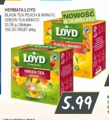 Herbata Loyd Black Tea Peach & Mango promocja w Słoneczko