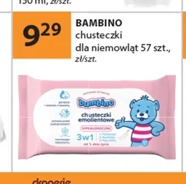 Chusteczki dla niemowląt Bambino promocja w Drogerie Laboo
