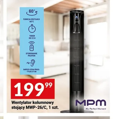 Wentylator kolumnowy stojący MPM MWP-26/C promocja w Twój Market