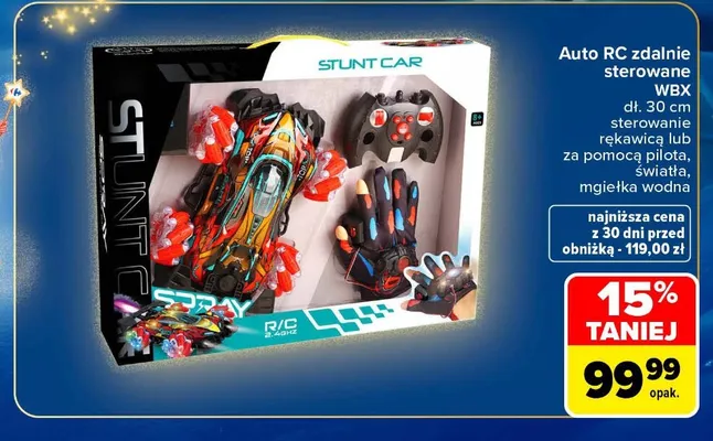 Auto RC zdalnie sterowane WBX promocja w Carrefour