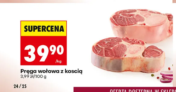 Pręga wołowa z kością promocja w Biedronka