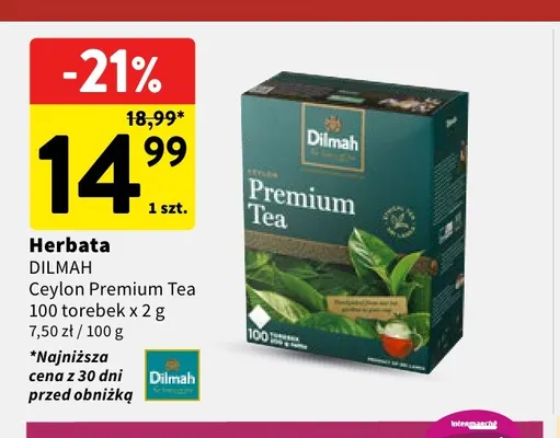 Herbata Dilmah Ceylon Premium Tea promocja w Intermarche